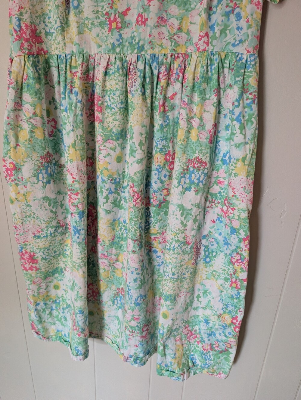 Vintage Vermont Country Store Pastel Floral Cotton Dress - Picture 6 of 7